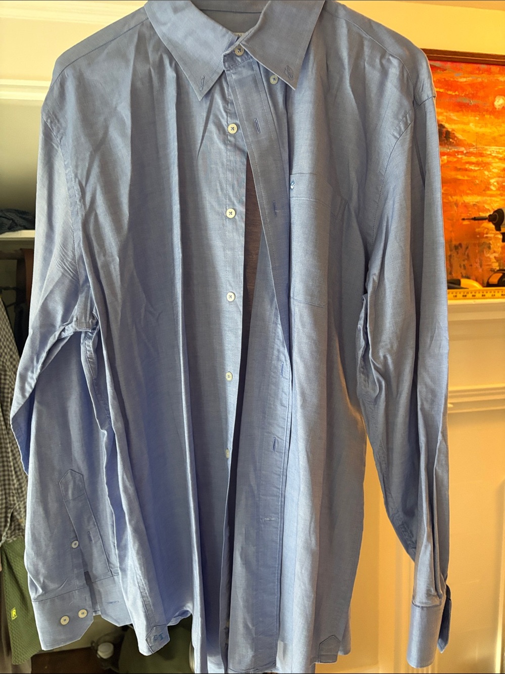 Southern Tide Light Blue Long-Sleeve Button-Up Dress Shirt